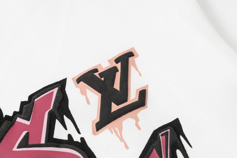 Front view of Louis Vuitton cotton t-shirt with logo-detail design