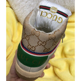 Gucci bold contrast luxury sneakers view 4 minimalist modern build