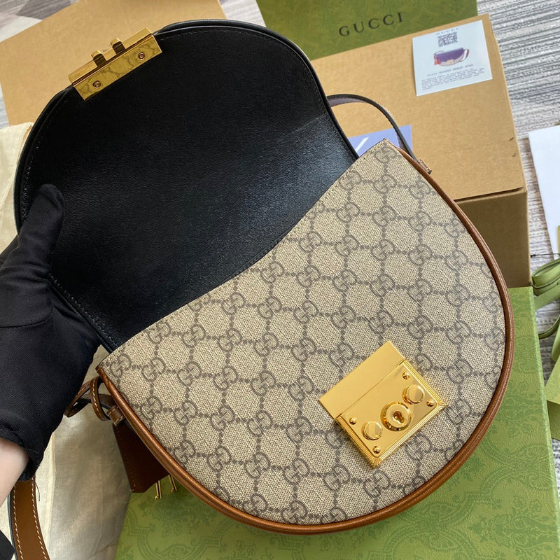 Top view of statement signature women's handbag – women's luxury handbag