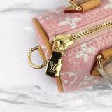 Back view of modern signature women's handbag – women's statement bag
