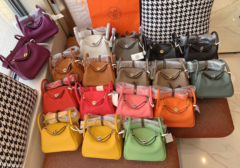 Side view of structured structured handbag