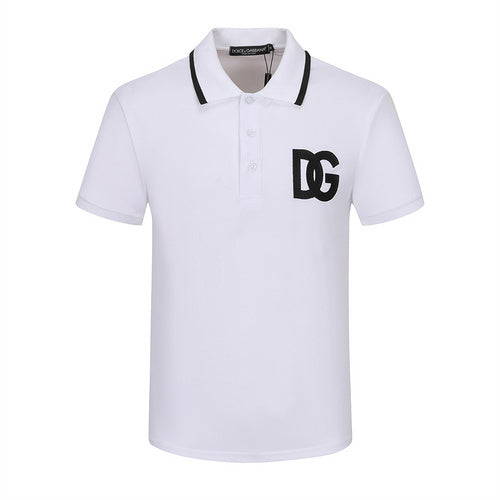 Close-up detail shot of Polo cotton polo shirt with logo-detail design