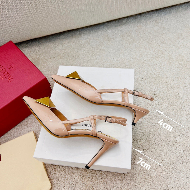 Close-up of Valentino Garavani shoes craftsmanship