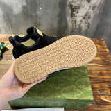 Gucci tonal black luxury sneakers view 8 padded collar comfort