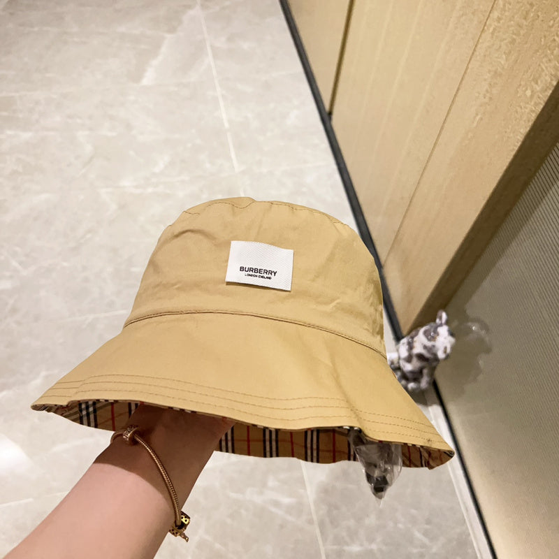 Angled view of Burberry unisex cap