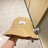 Angled view of Burberry unisex cap
