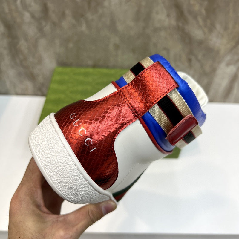 Gucci sneakers detailed view showing premium designer craftsmanship