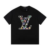 Close-up detail shot of Louis Vuitton cotton t-shirt with contemporary cut