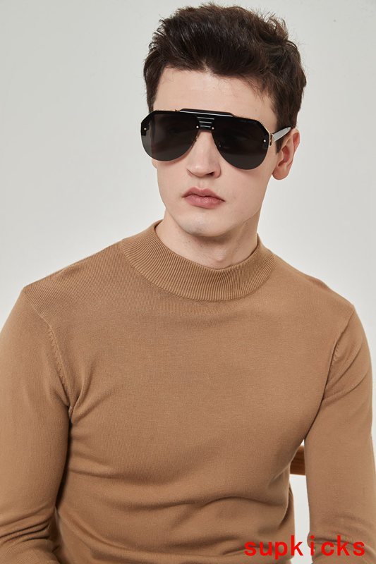 Close-up detail view of Louis Vuitton unisex sunglasses