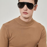 Close-up detail view of Louis Vuitton unisex sunglasses