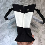 Statement Faux Leather Handbag - Smooth Faux-Leather Exterior | Women's Fashion Handbag #764 - interior view (image 6) of designer-inspired handbag