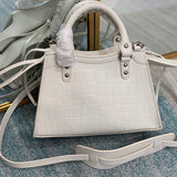 Understated Premium PU Leather Handbag - Statement Silhouette | Women's Premium Handbag #665 - back view (image 4) of designer-inspired handbag