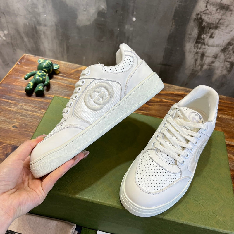 Gucci bold contrast luxury sneakers view 7 signature lace-up style