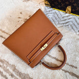 Sophisticated bag shown from front angle