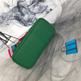 Close-up detail of sleek bag design