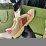 Gucci all-black luxury sneakers view 7 retro runner design