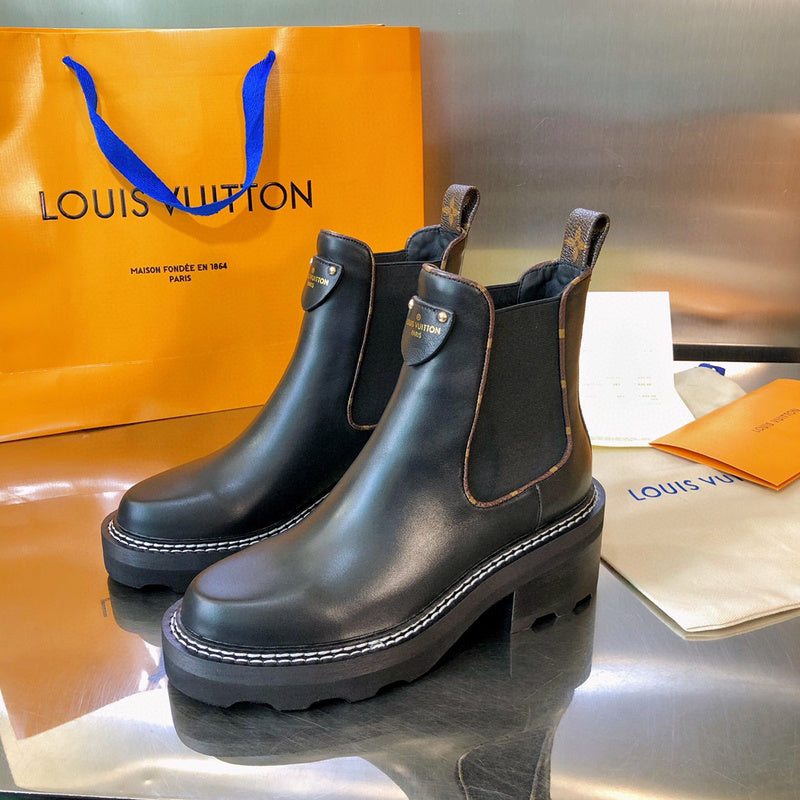 Louis Vuitton luxury shoes detail shot