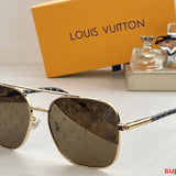 Close-up detail view of Louis Vuitton unisex sunglasses