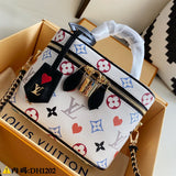 Front view of classic structured women's handbag – women's everyday handbag