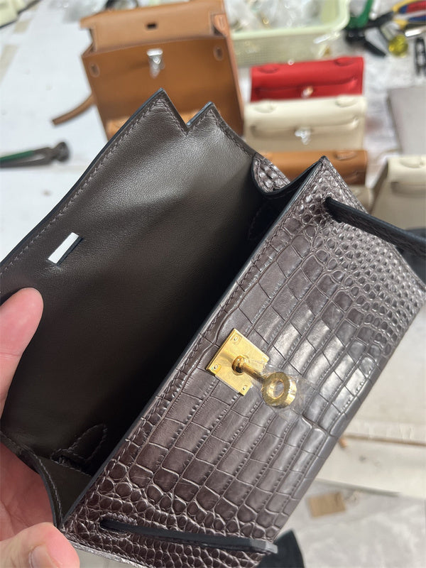 Polished bag shown from front angle