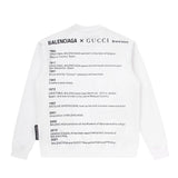 Side profile of Gucci luxury clothing with signature branding