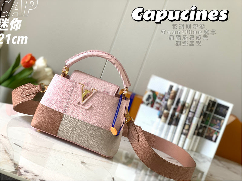 Side profile of chic statement women's handbag – women's luxury accessory