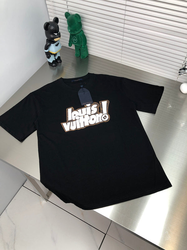 Back view of Louis Vuitton cotton t-shirt with monogram-inspired silhouette
