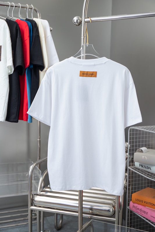 Side profile of Louis Vuitton cotton t-shirt with tailored silhouette