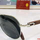 Close-up detail view of Cartier unisex sunglasses
