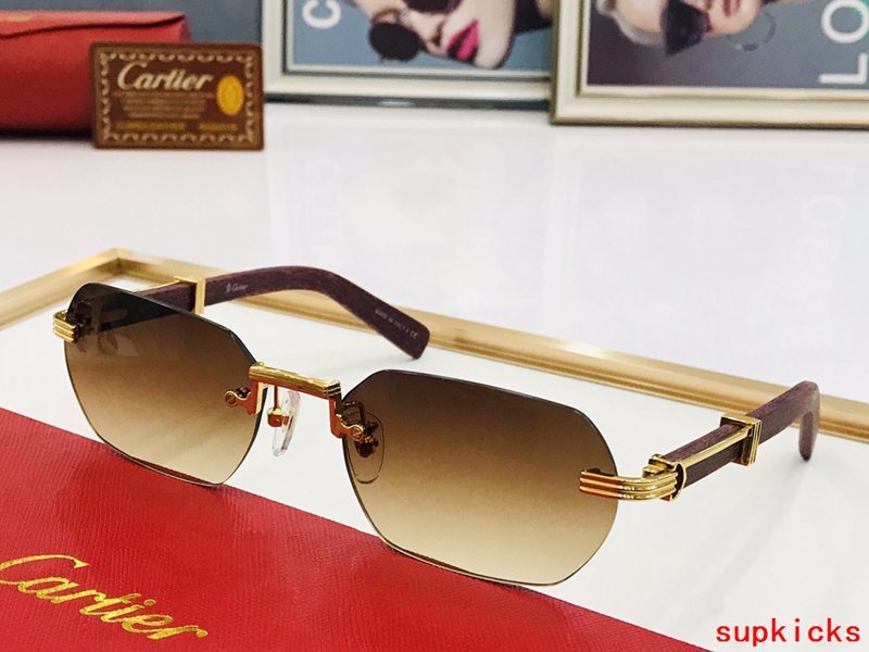 Angled view of Cartier unisex sunglasses