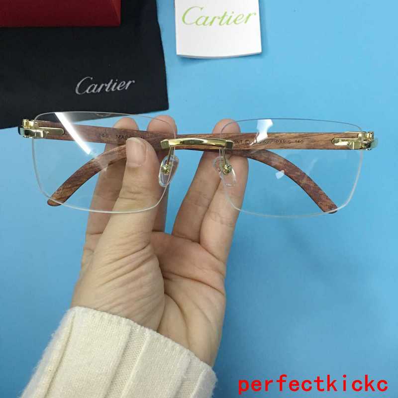 Close-up detail view of Cartier unisex sunglasses