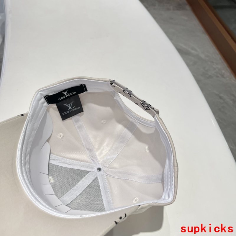 Close-up detail view of Louis Vuitton unisex cap