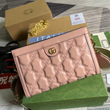 Side view of balanced structured handbag