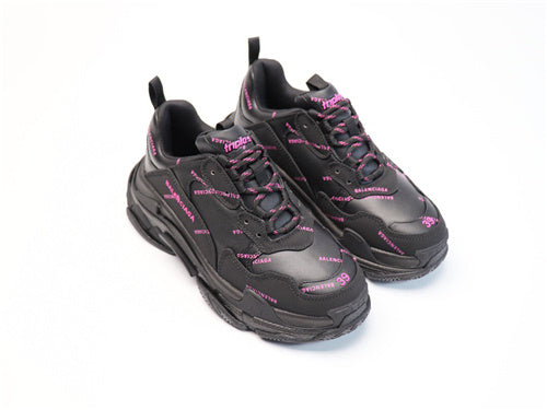 Balenciaga Black Chunky Platform Sneakers - Front View