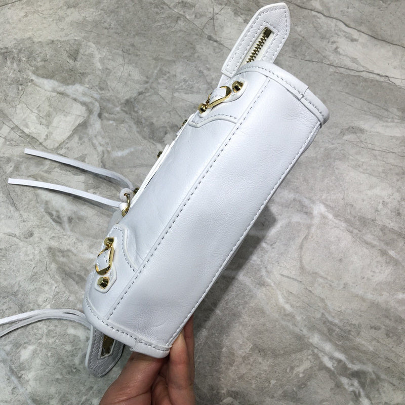 Modern Vegan Leather Handbag - Polished Finish | Women's Statement Accessory #637 - styled full view (image 7) of designer-inspired handbag