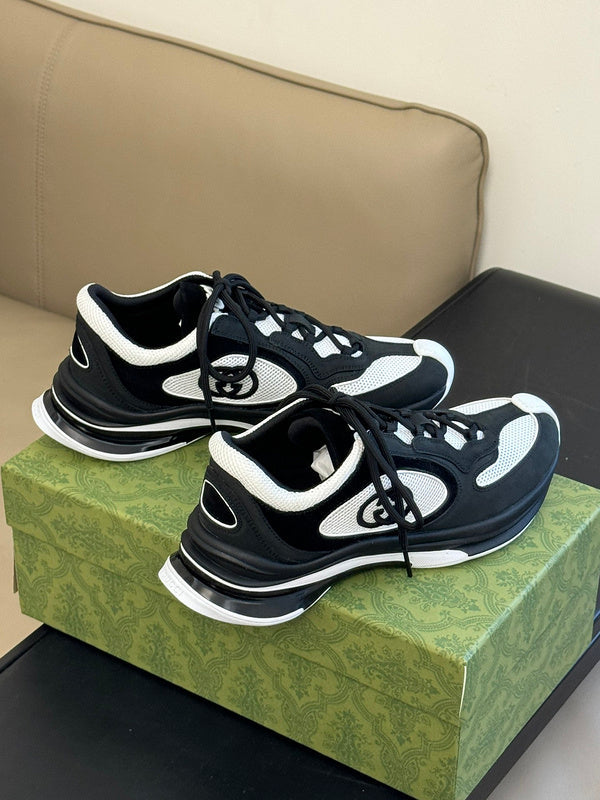 Gucci soft grey luxury sneakers view 8 premium leather build