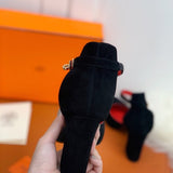 Hermès Camel Ankle Boots - Detail Shot of Craftsmanship