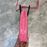 Bold Faux Leather Handbag - Signature Hardware Accents | Women's Fashion Handbag #985 - back view (image 4) of designer-inspired handbag
