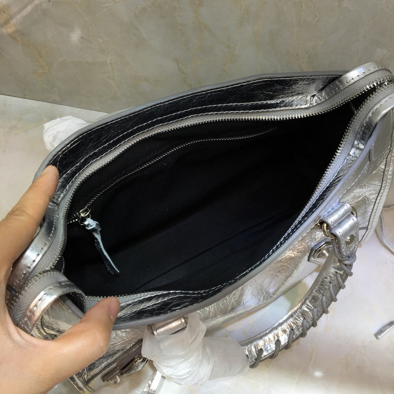 Structured Vegan Leather Handbag - Premium Craftsmanship Detailing | Women's Everyday Carry Handbag #968 - alternate angle view (image 8) of designer-inspired handbag