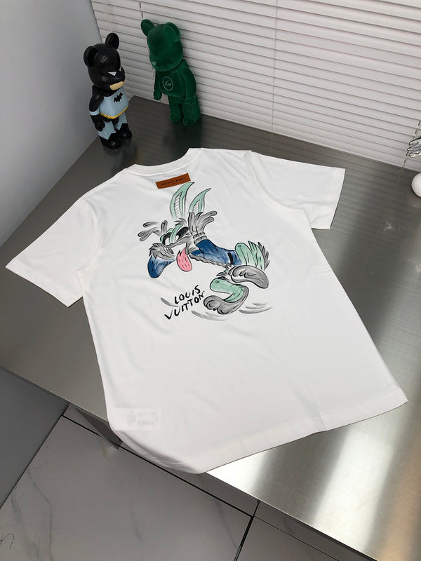 Front view of Louis Vuitton cotton t-shirt with label-forward styling
