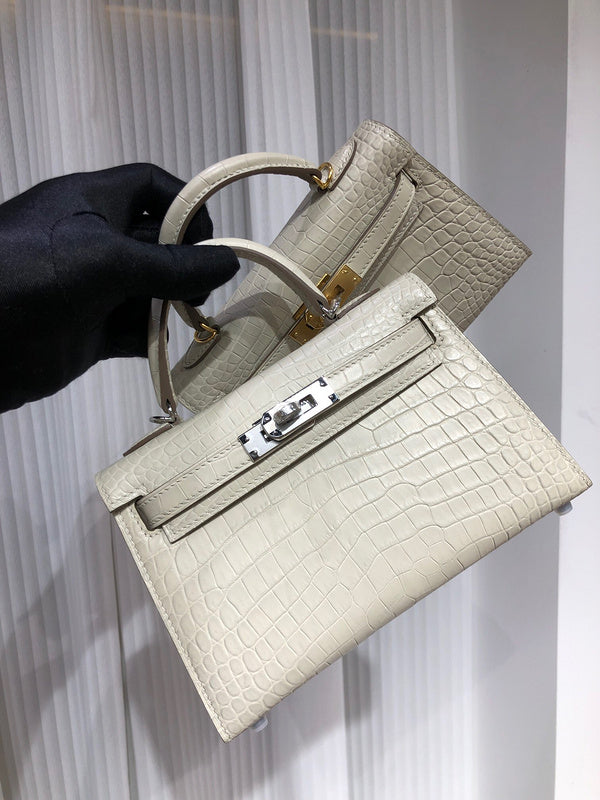 Sophisticated bag shown from front angle