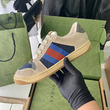 Gucci soft grey luxury sneakers view 11 classic court silhouette