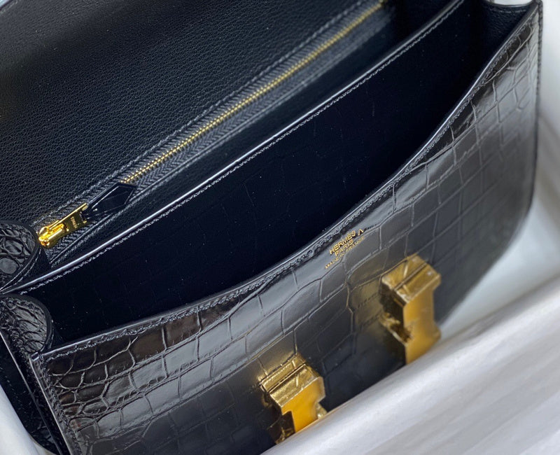 Close-up detail of polished bag design