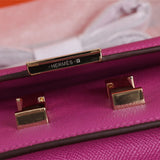 Side view of polished structured handbag