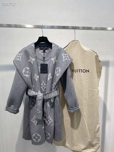 Front view of Louis Vuitton luxury clothing with contemporary cut