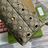 Back view of statement premium women's handbag – women's everyday handbag