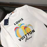 Close-up detail shot of Louis Vuitton luxury clothing with relaxed-fit cut