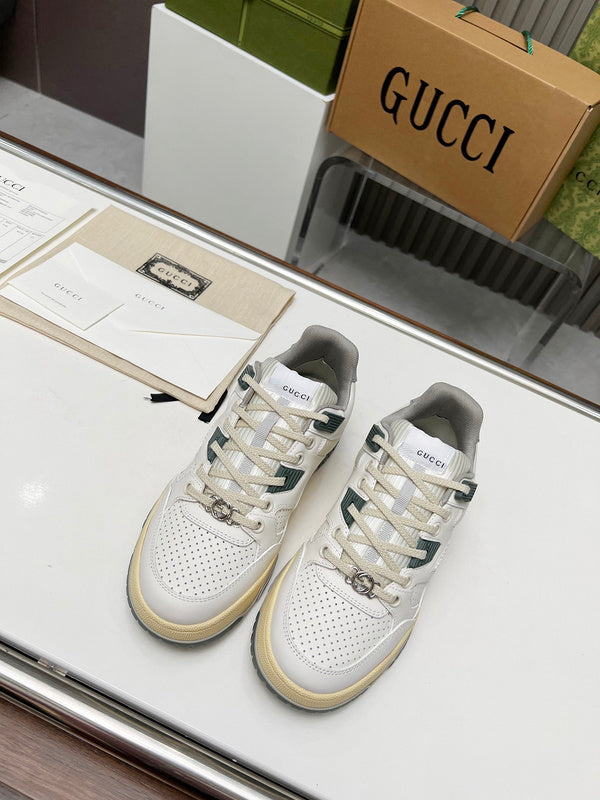 Gucci clean off-white luxury sneakers view 9 bold athletic profile