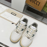Gucci clean off-white luxury sneakers view 9 bold athletic profile