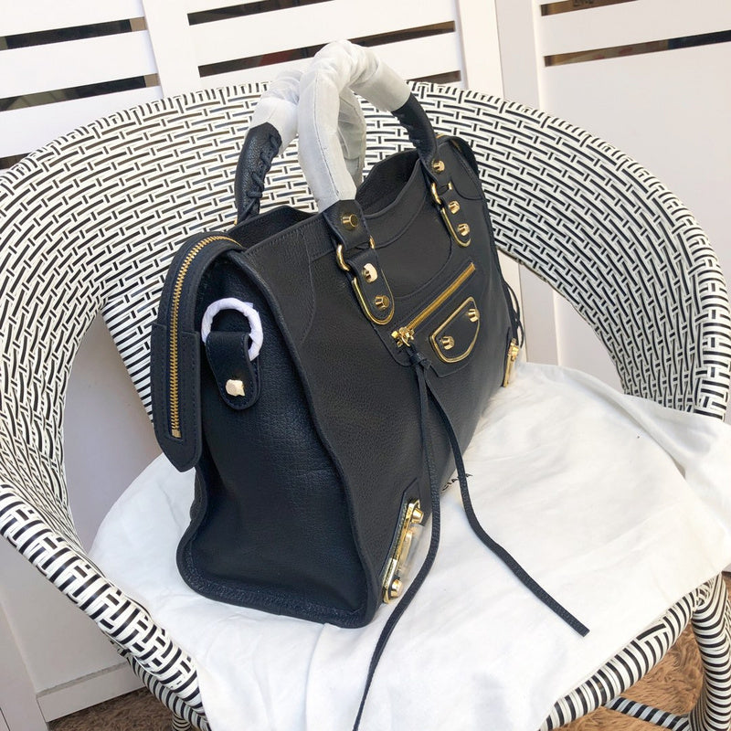 Back view of structured premium women's handbag – women's everyday handbag